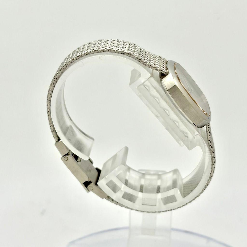 Used [Beautiful/New Battery] SEIKO CREDOR Ladies Watch Square Silver 1421-5020 350088