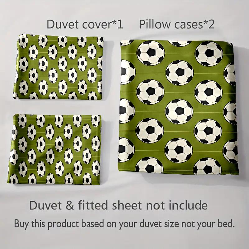 Soccer-themed Design. Bedding Duvet Cover Sets Duvet Covers Pillowcases Gifts (1 * Duvet Cover 2 * Pillowcases, Without Duvet Insert)
