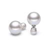 Stříbro 925 Šperky Sterlingové Náušnice s dvojitou perlou Populární Dámské Velké a malé perlové puzety Různé způsoby nošení