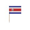 Cure-dents Drapeau Du Costa Rica - 10 Cm - 100 Pièces - Plastique Adhésif - Bâton En Bambou -