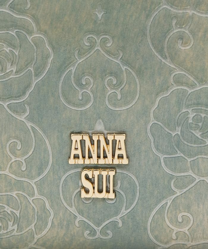 ANNA SUI Rose Heart Round Zip Long Wallet [New Color] Women's Wallet with Bill Compartment and Card Slots, Large Capacity, Mint (317983)