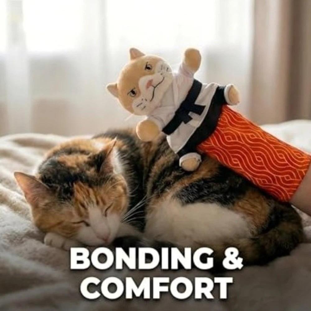 Protective Forearm Sleeve Cat Karate Kitty Puppet Cartoon Cat Hand Biting Toy  Cat Lovers