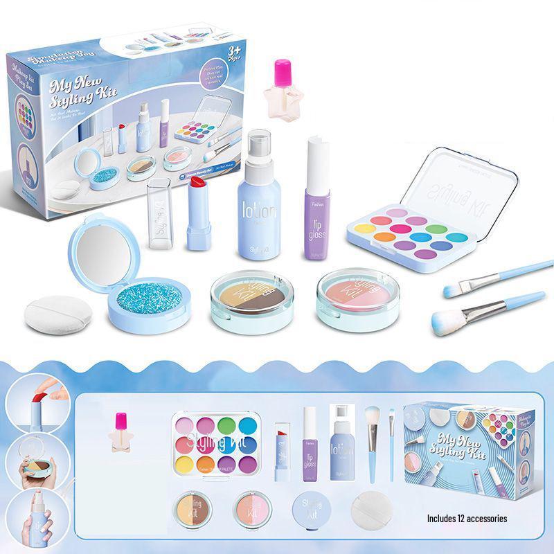 

Princess Makeup Toy Set for Girls - Complete Children s Cosmetic Simulation Kit
