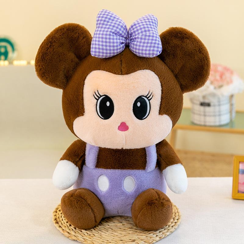 

Кроличий мех Кукла Цици Мягкая игрушка Ремешок Кукла-мышь Успокаивающая кукла Детский подарок на день рождения Девочка 33cm（0.36kg） фиолетовый