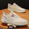 Spring Men's Shoes New Breathable Leather Surface White Shoes Men's Trend Versatile One-pedal Sports and Leisure Board Shoes Trendy Shoes