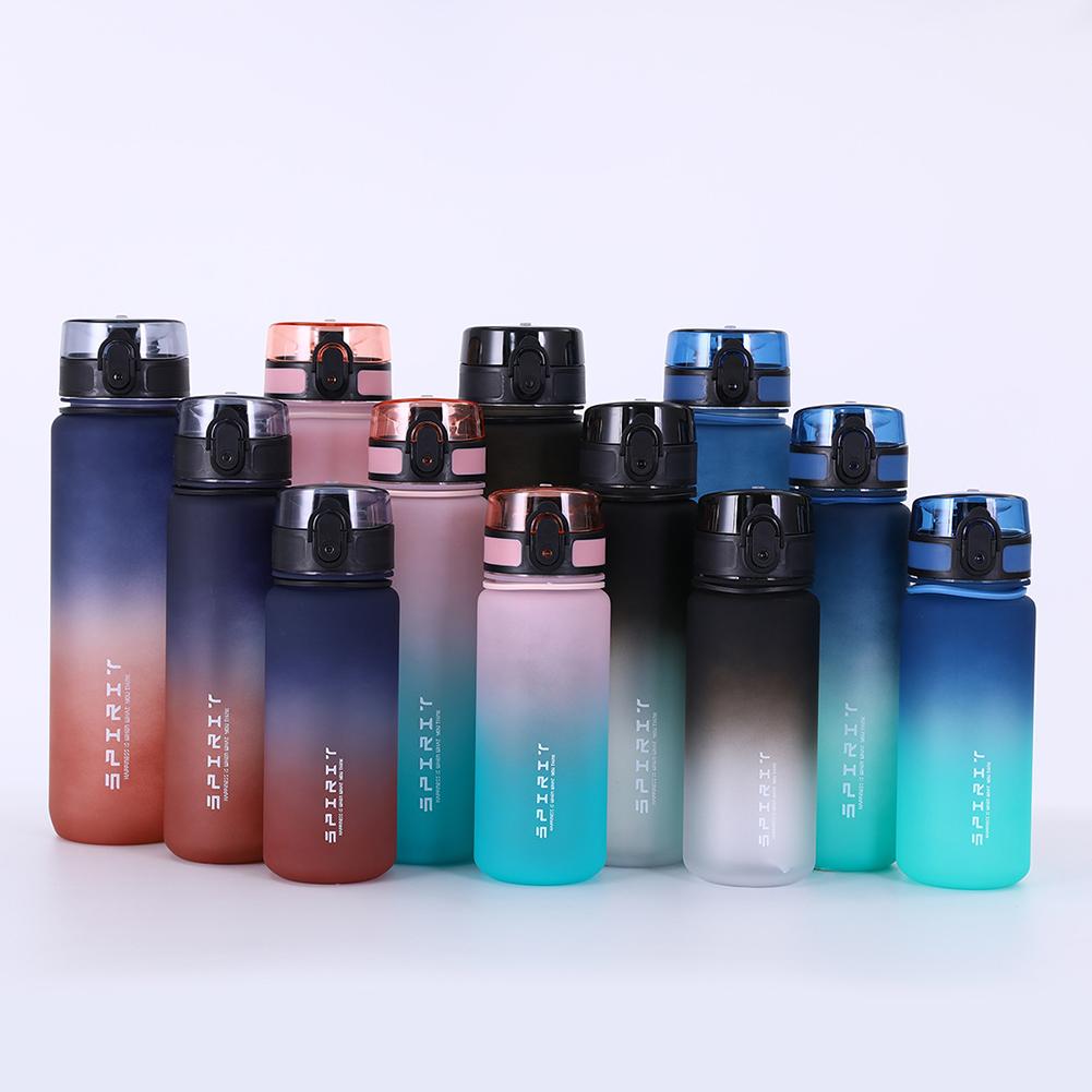 0.5L/0.75L/1L Sports Water Bottle High Capacity Plastic Fitness Portable Leakproof Drinking Bottle Camping Hiking Sports Cups