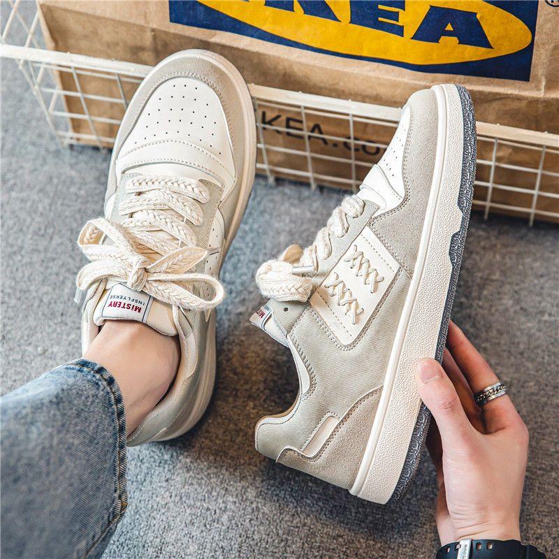 Studentské ležérní výklenkové designové nízké pánské boty na prkno retro ležérní malé bílé boty sto s výklenkovým smyslem pro design pánská sportovní obuv