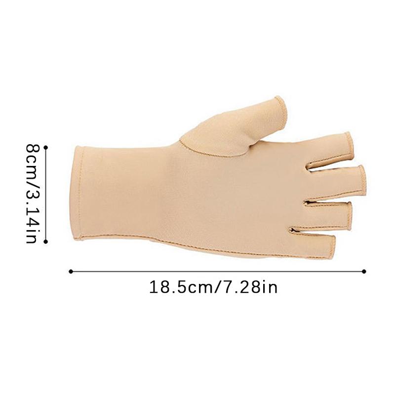 1 Pair Soft And Light Fingerless Anti Uv Radiation Protection Gloves Onesize