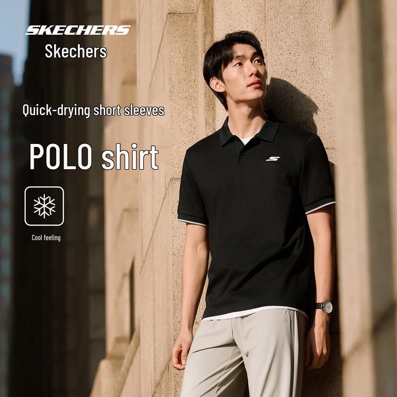 Skechers Men s Knitted Short Sleeve Polo Shirt P226M006 L