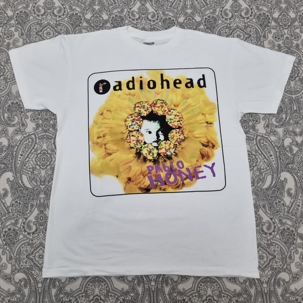 Radiohead Vintage Együttes Pólóarge Pablo Honey Grafikai Nyomattal Együttes Póló