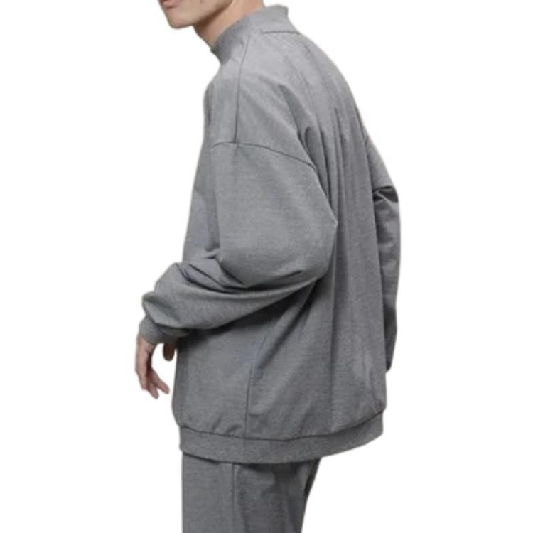 New Balance Sweatshirts Men's Gray Half Turtleneck Moderate AMT25003-HG