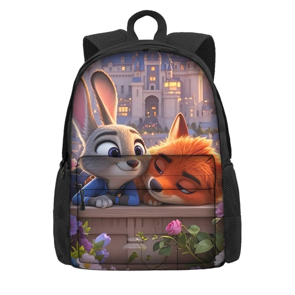 Kreslený batoh s motivem Zootopie 2 pro žáky základní školy, velká kapacita, lehký dvouramenný batoh