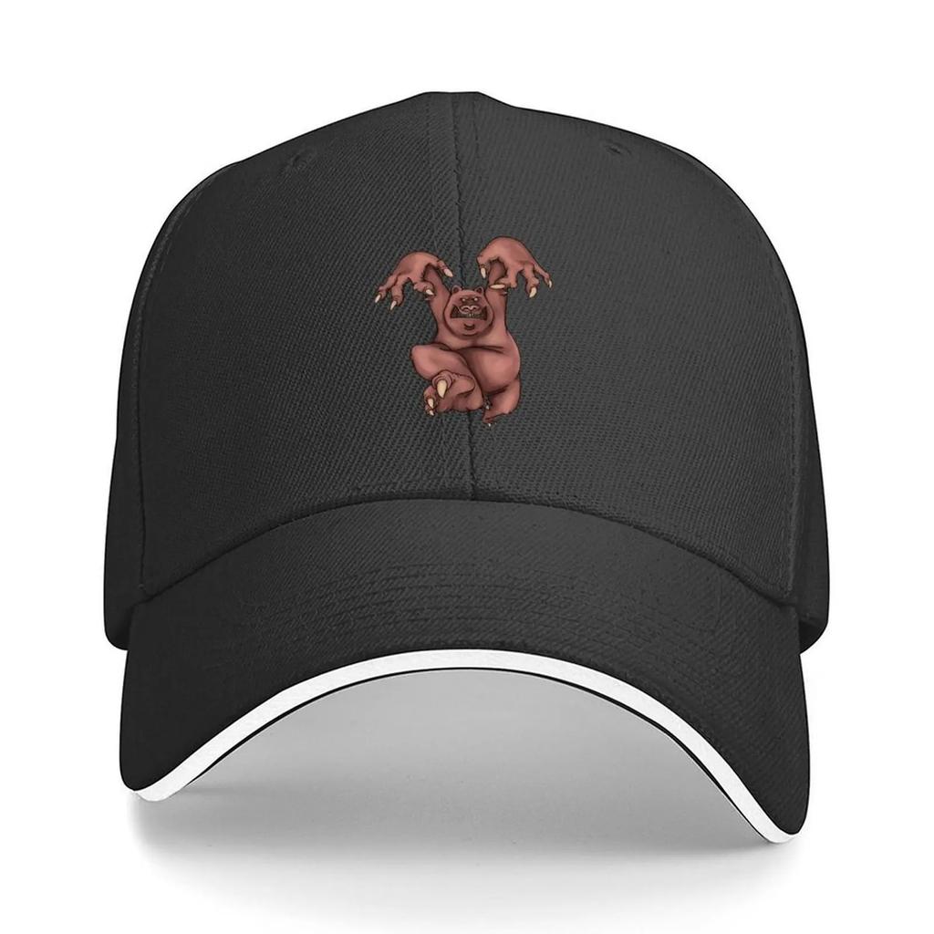 Wild and angry grizzly bear sticker and tshirts for kids and tennager Baseball Cap luxury woman cap Womens Golf Wear Mens