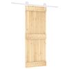 VidaXL Porte coulissante et kit de quincaillerie 80x210 cm pin massif, porte intérieure, porte de grange intérieure 3203216