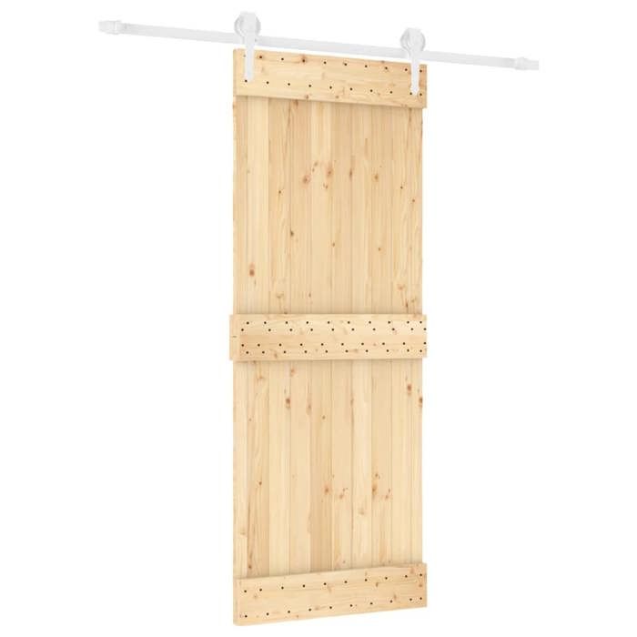 VidaXL Porte coulissante et kit de quincaillerie 80x210 cm pin massif, porte intérieure, porte de grange intérieure 3203216
