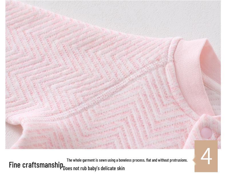 Three-Layer Quilted Baby Romper: Thickened Autumn/Winter Crawling Suit for Newborns, Boys, and Girls.