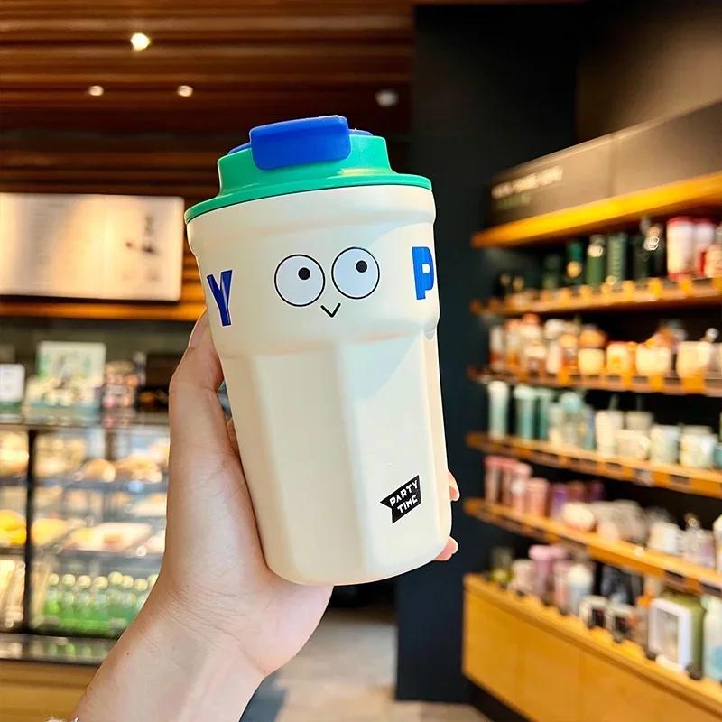 Coffee Cup 316 Stainless Steel Thermos Bottle Cute Insulated Cup Outdoor Sports Water Coffee Bottle Travel Thermal Vacuum Flask