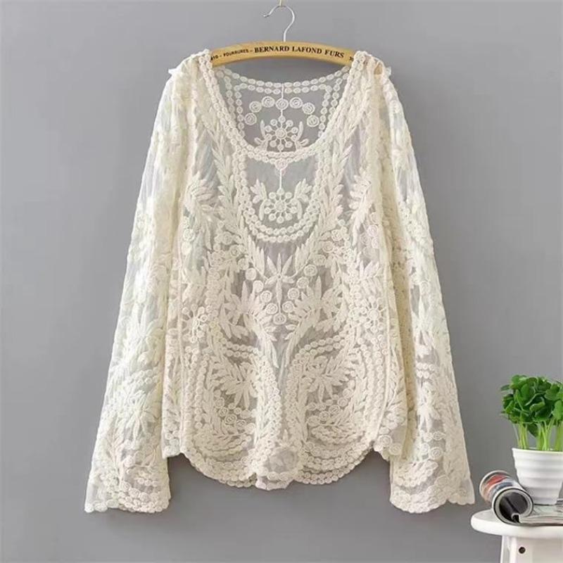 

Lace Embroidered Lace Perfect for the and Slimming Swimwear Outerwear Top One Size абрикосовый