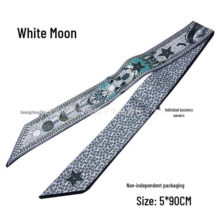 Silk Scarf Accessory: Long Ribbon for Bag, Headband, or Hair Tie