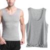 Men Sleeveless Shirts Seamless Design Wide Shoulder Soft Breathable Stylish Skin Friendly Men Tank Top for Sports Gray XXL