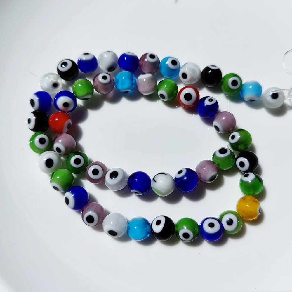 8mm Millefiori Devil Eye Glass Beads for DIY Bracelets & Necklaces