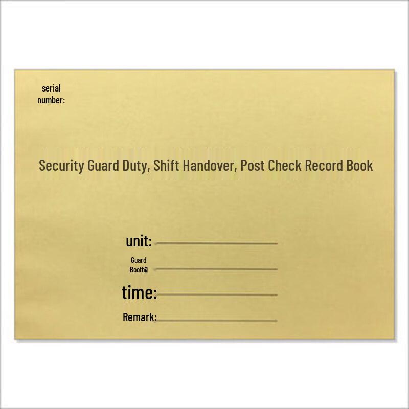 Property Management & Security Logbooks