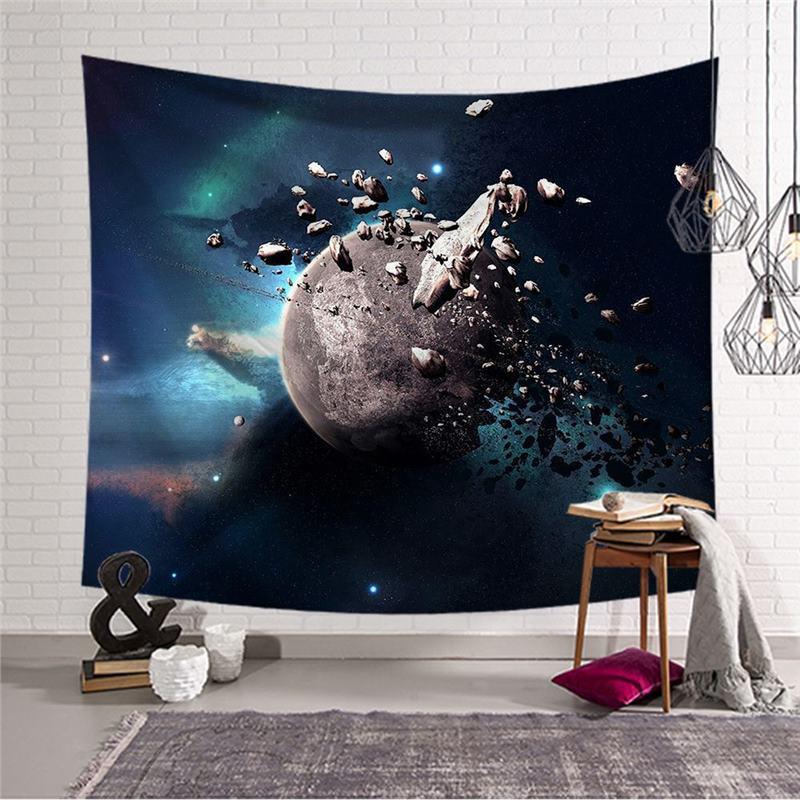 Starry Sky Tapestry: European & American Decorative Wall Hanging, Polyester Fabric, Perfect for TV Backgrounds & Photography Backdrops.