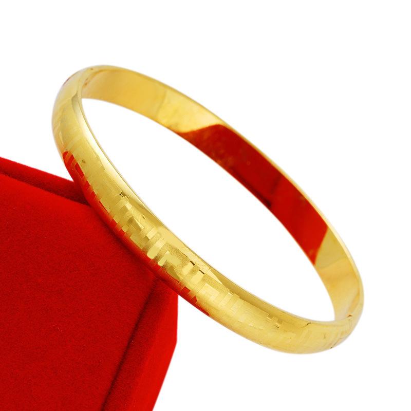 Open Great Wall Pattern Women’s Fashion Plated Heart Sutra Bracelet