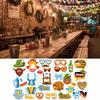 Oktoberfest Selfie Props Beer Festival Oktoberfest Funny Photo Props Colorful Traditional Germany Accessories Party Decoration