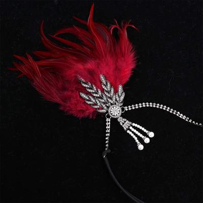 Crystal Headband Diamond Tassels Feather Headwear Korean Style Headband Masquerade Party Accessories Sequin Hair Band