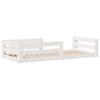 Vidaxl Bed Frame Without Mattress, White, 90X200 Cm, Solid Pine Wood