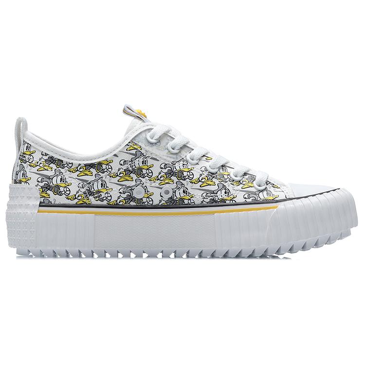 New LINING X Disney Skate Shoes 'White Black' Women's AGCR178-3