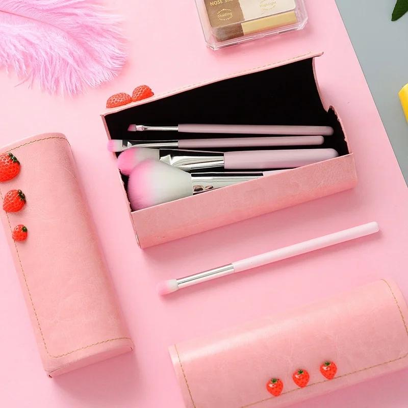Creative Styling Strawberry Pencil Case Stationery Box Cute Glasses Box Makeup Box for Girl Gifts Pen Case