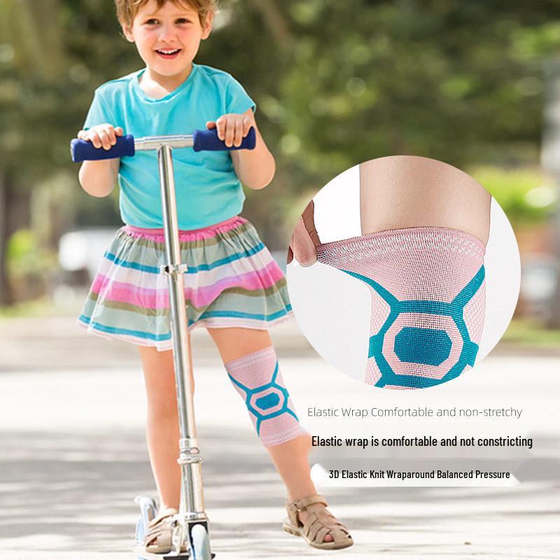 Children's Breathable Sports Knee Pads - High Elasticity, Soft, Anti-Fall for Outdoor Running, Jumping, and Dance