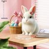 2D Flat Acrylic Cute Rabbit Holding Flower Basket Decoration, Indoor and Outdoor Decoration - No Battery/electricity Required, Free Day Decoration, S
