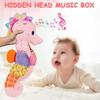 Baby Seahorse Musical Rattles Toys Infant Stuffed Animals Soft Toy with Bright Colors Crinkle Sound Paper Newborn Toys Gifts