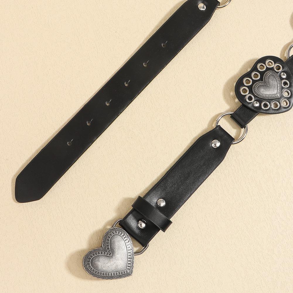 Zink Zinklegierung Cowgirl Gürtelschnalle Vintage Herz Hohl Gürtel Einfacher Cowboy Taillenbund Kleiderdekoration