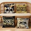 Cushion Cover Soft Case For W-Wing Sofa Living Room Home Comfortable Office Dragon Decor Protective F-Fourth Pillow Covers