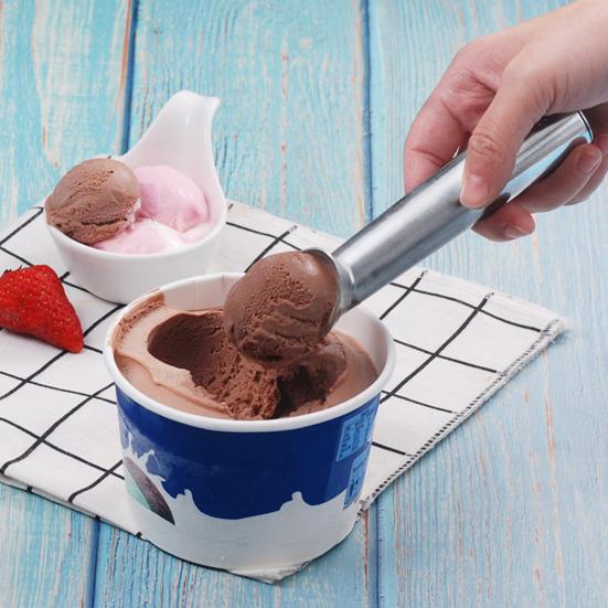 Ice Cream Scoop Thick Handle Food Grade Non-Stick Anti-Freeze Multi-use Spoon Utensils Aluminum Alloy Watermelon Spoon Dessert