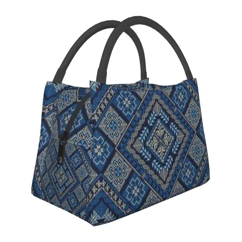 Embroidery With Arabic Calligraphy Thermal Insulated Lunch Bags Cross Lunch Tote Meal Food Box
