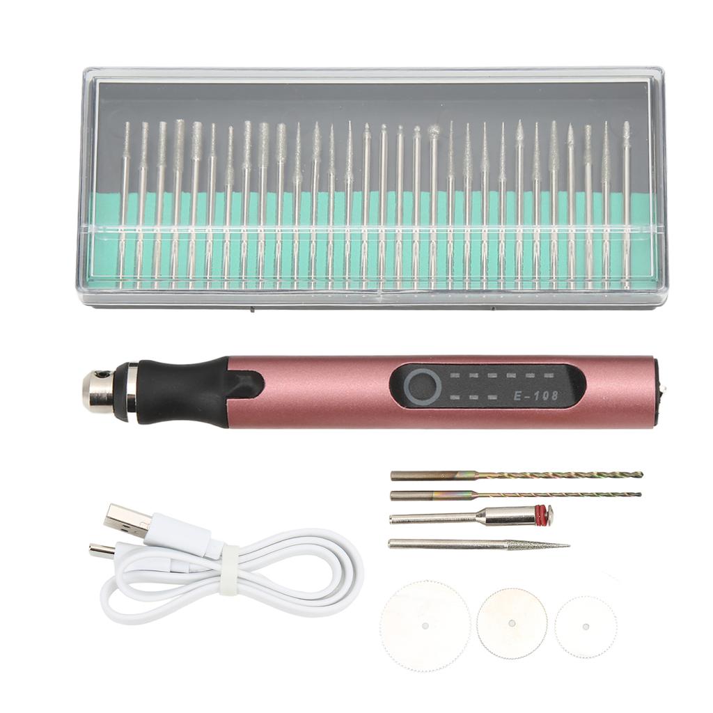 Gravierstift Tragbar Kabelloses Laden 3 Geschwindigkeiten Bohren Schneiden Schleifen Beschriftung Metall Ätzstift Werkzeug