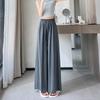 High-Waisted Ice Silk Women's Culottes - Lightweight, Wide-Leg, and Slimming Nine-Point Pants for Summer.