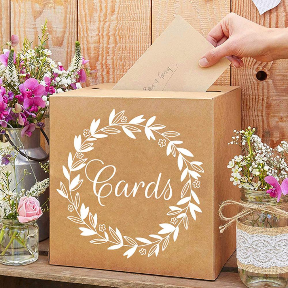 Cardboard Wedding Card Box Blessing Receiving Box Party Supplies Gift Card Box  Home Decoration