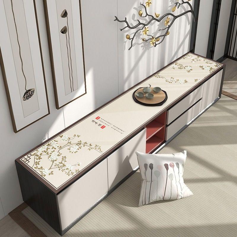 Waterproof Chinese Style TV Cabinet Tablecloth - Wash-Free Countertop Cover Mat