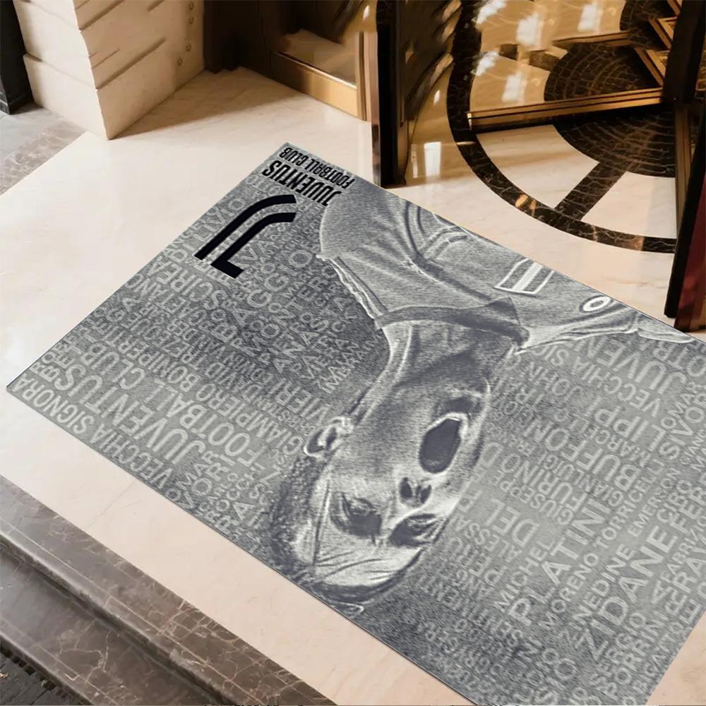 Juventus Celebration Moment Floor Mat Design for Kitchen Decorate Room Dormitory Study Room Anti-slip Rug Office Home Decor Wedding Party Gift