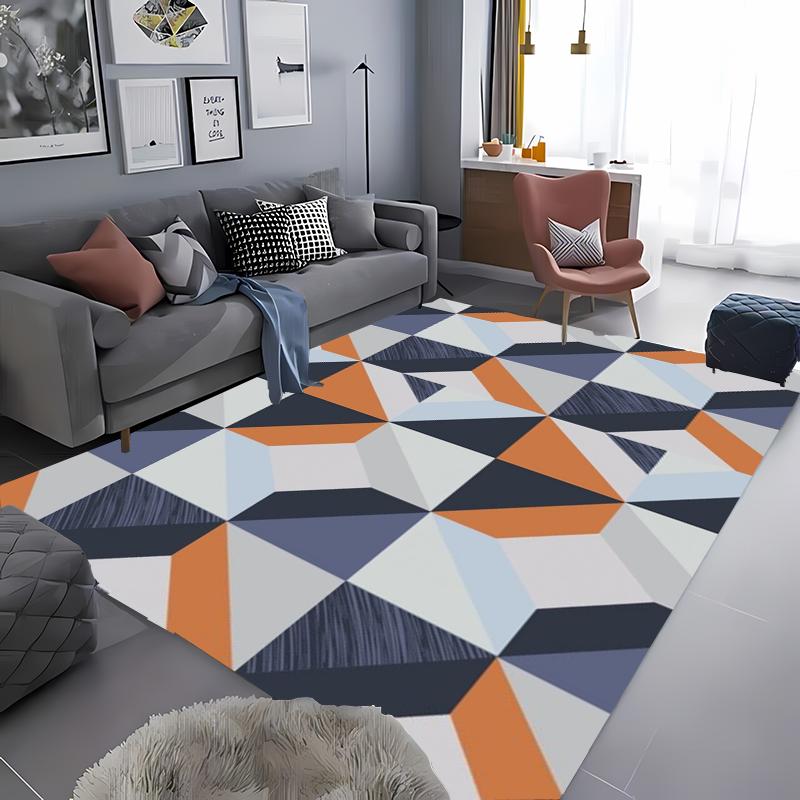 Creative Geometry Carpet for Living Room Bathroom Non Slip Mat Kitchen Balcony Doormats Bedroom Corridor Entrance Decorative Rug