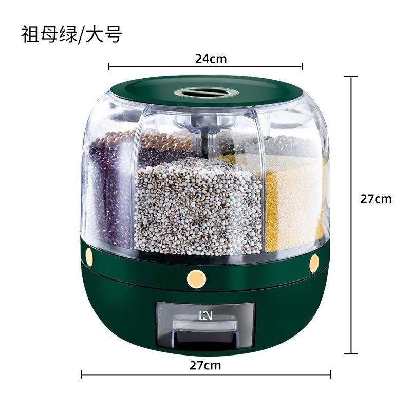 

Moisture-proof, household food-grade barrels, compartments, rice, rotating storage boxes, rice storage, whole grains, insect-proof boxes, sealed cans