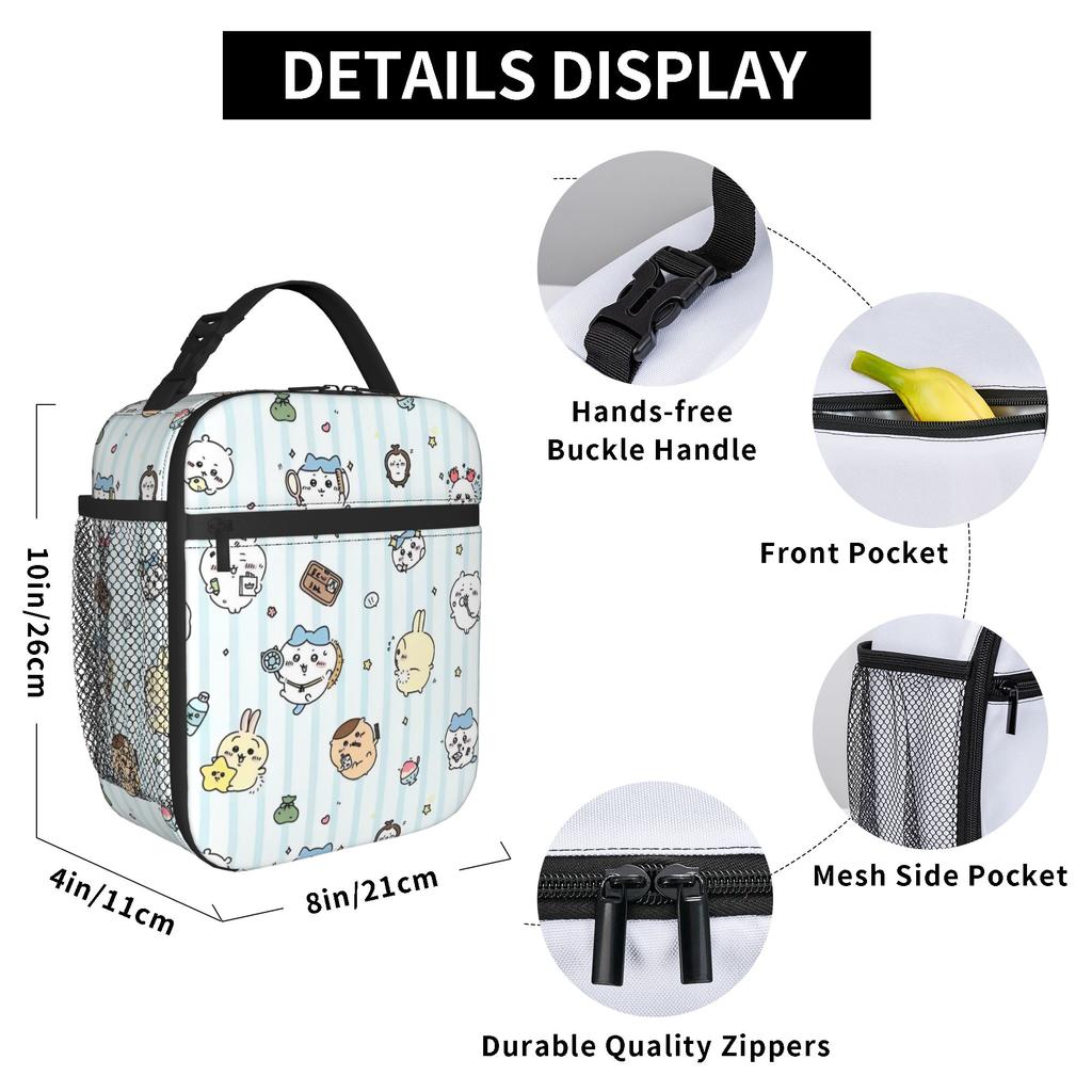 Stressed Maries Cat Stressed Out Thermal Lunch Bags High Capacity Reusable Thermal Carrier Lunch Box Tote Lunch Pouch