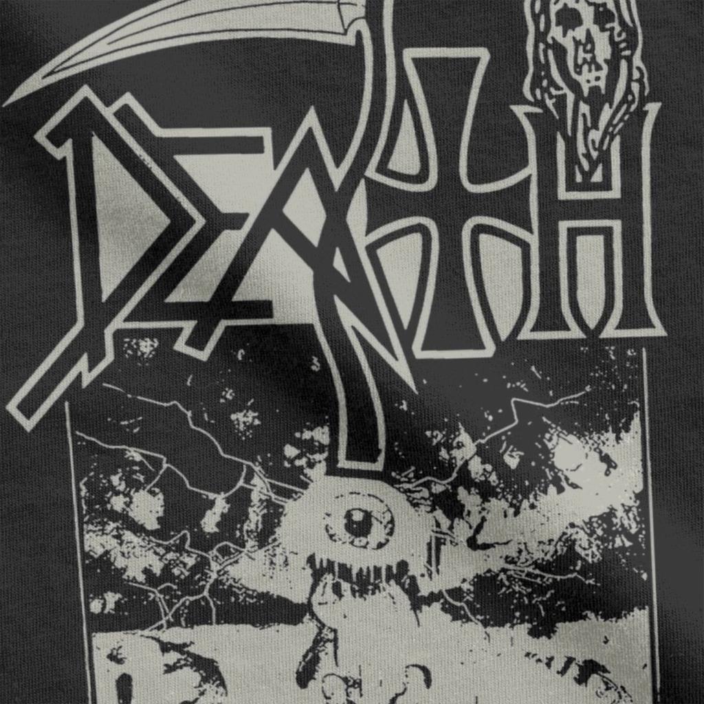 Fun Death Band T-Shirt Men Round Neck Pure Cotton T Shirts Short Sleeve Tees Printing Clothing