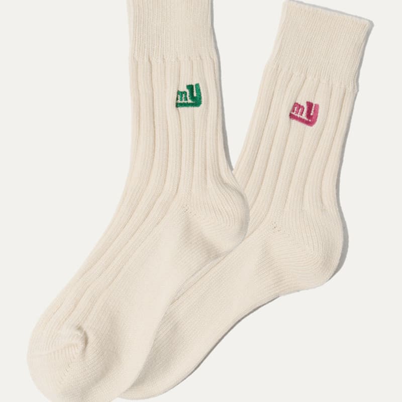 MAYOL MY Logo Embroidered Socks 2-PACK